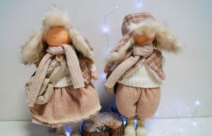 Текстилна кукла с шапка 2 модела