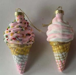 Стъклени сладоледи за окачване 2 бр. комплект