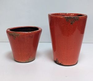 Каменна ваза оранжева винтидж