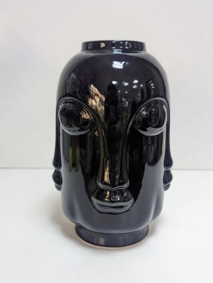 Керамична ваза черна лице