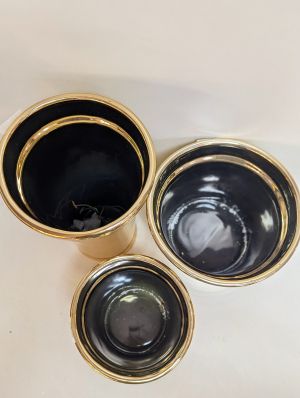 Керамична ваза златна гланц