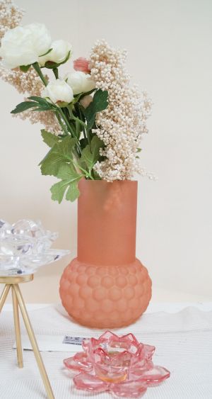 Стъклена ваза Бабъл корал