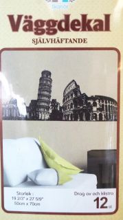 Wall sticker with famous buildeings